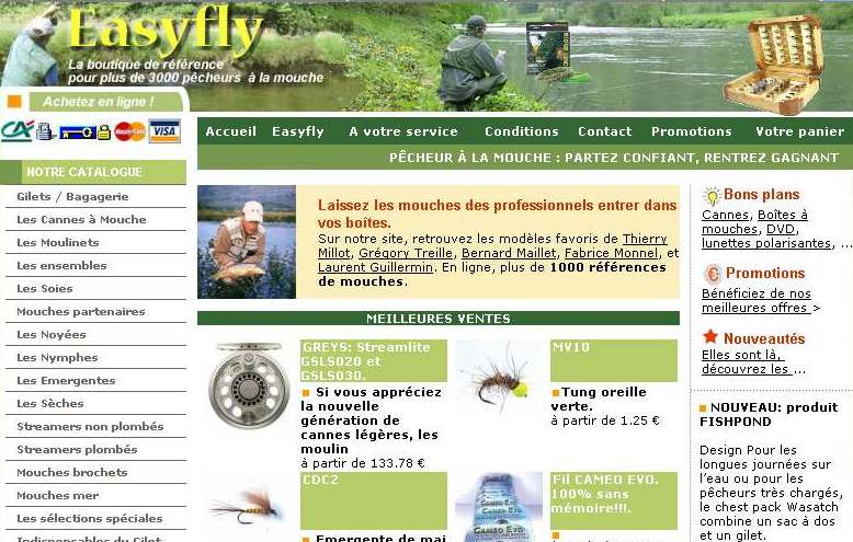 site de peche a la mouche EASYFLY